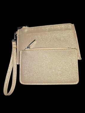 Maurices Metallic Champagne Wristlet Set - Women Bags
